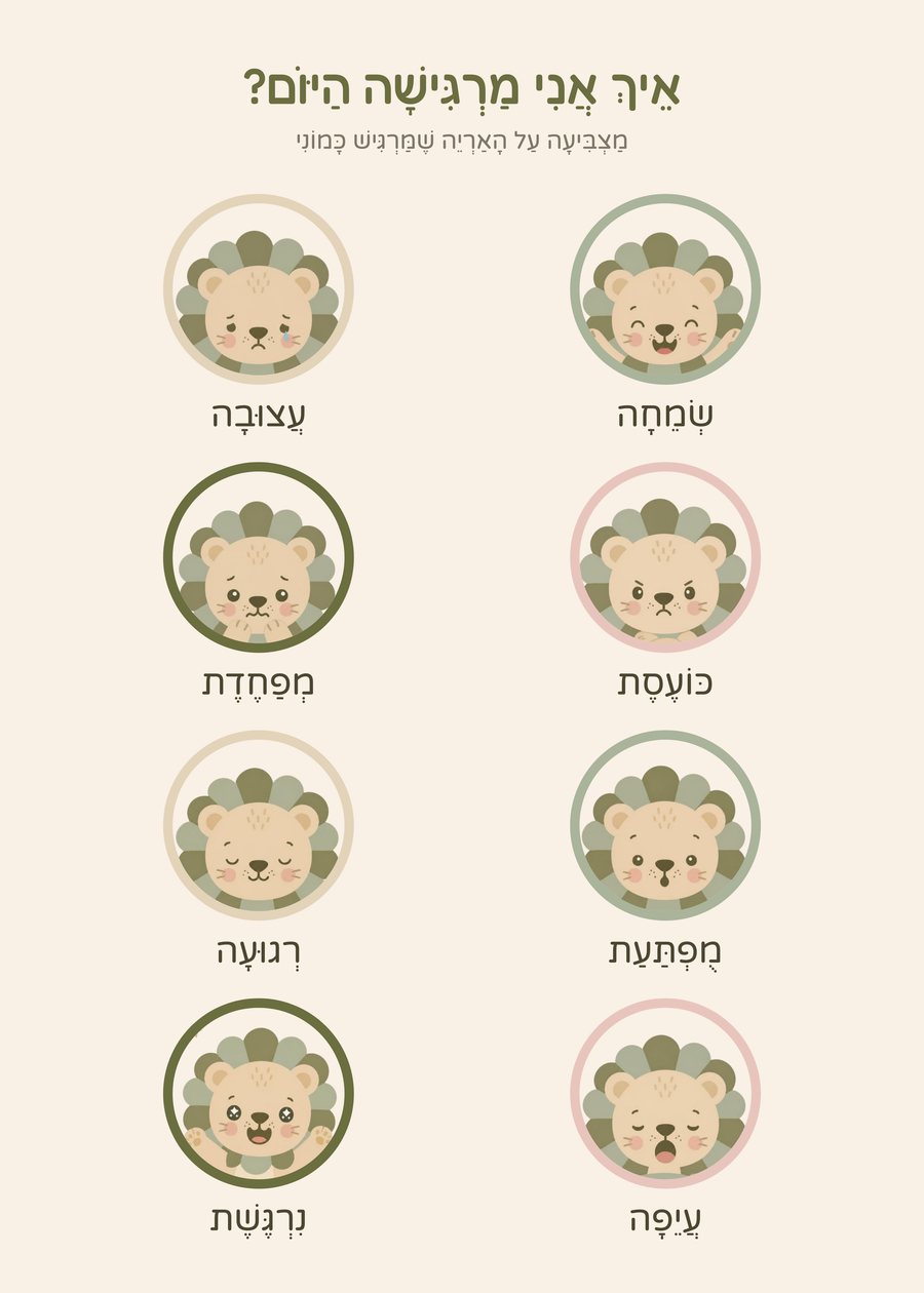 דף הרגשות